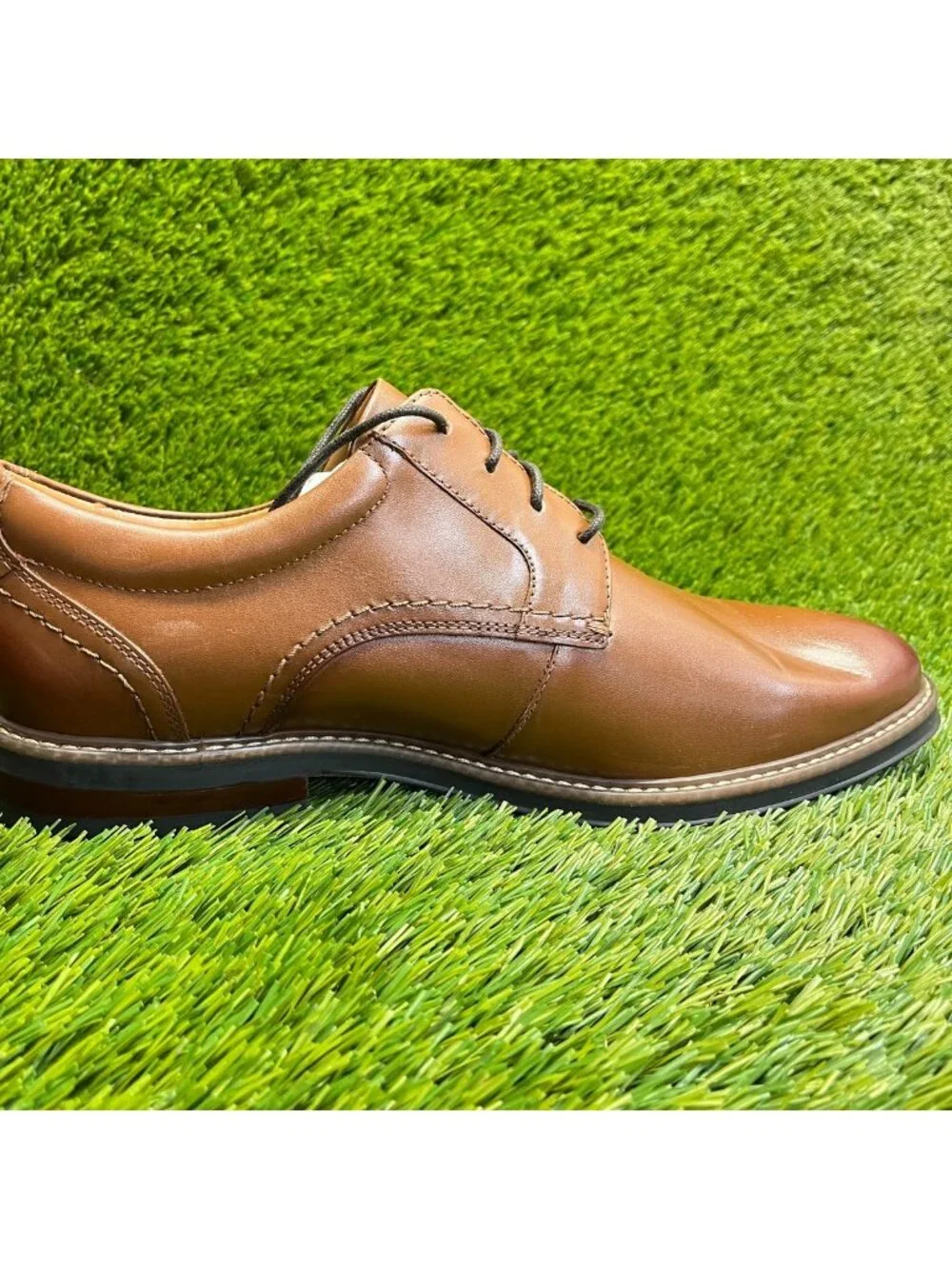 Nunn Bush Calderone Mens Size 9.5 Brown Casual Classic Plain Toe Oxford Shoes